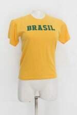Camiseta feminina amarela Brasil