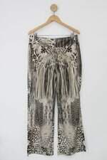 Calça de tecido iodice feminina em animal print