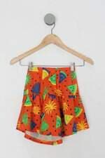 Saia Juvenil laranja estampada