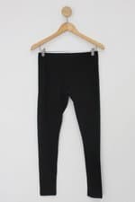 Calça Legging divided feminina preta com Cós com elástico