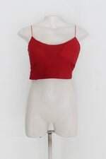 Cropped feminino vermelho com Bojo