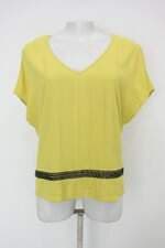 Blusa shoulder feminina amarela com Aplique