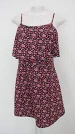 Vestido marisa feminino preto floral com Sobreposto