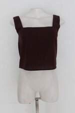 Blusa cropped mindse7/c&a feminina marrom