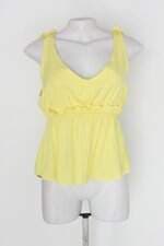 Regata tricomix feminina amarela com Babado