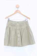 Shorts Saia renner feminino bege com Pregas