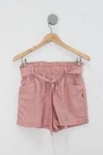 Shorts baw clothing feminino rosa com Faixa na Cintura