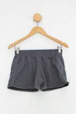Shorts feminino cinza com Recortes