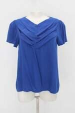 Blusa karola feminina azul com Babado