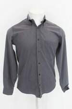 Camisa fascynios masculina cinza listrada