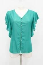 Blusa md too feminina verde com Transparência