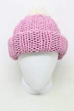 Gorro tricot feminino bicolor