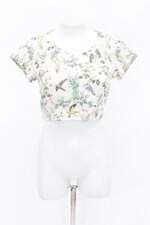 Blusa cropped chamele feminina estampada