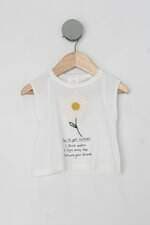 Regata Infantil zara branca com Bordado