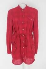 Vestido chemise diesel feminino xadrez com Faixa na Cintura