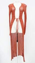 Cardigan carolina cury feminino cobre com Faixa na Cintura