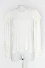 Blusa amaro feminina off-white com Babado