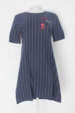 Vestido feminino listrado com Patch