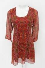 Vestido il shin feminino floral com Forro