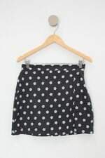 Saia nash feminina azul com Cós com elástico e Fenda