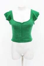 Blusa cropped feminina verde