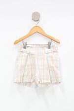 Shorts Infantil xadrez com Aplique 