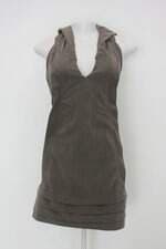 Vestido animale a+ feminino marrom com Babado