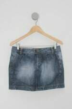 Minissaia cantão feminina azul