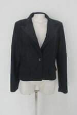 Blazer feminino azul marinho com Ombreira