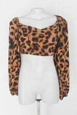 Blusa cropped feminina estampada