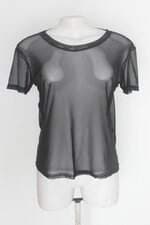 Blusa joel modas feminina preta com Transparência
