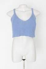 Regata cropped de trocot in love store feminina azul