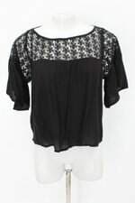 Blusa feminina preta com Bordado