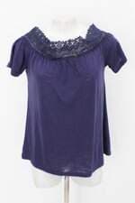 Blusa heli feminina azul com Bordado