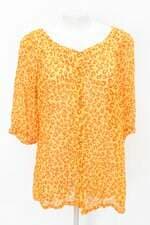 Blusa feminina amarela estampada