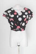 Blusa cropped moça de pano feminina estampada