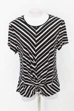 Blusa rudely feminina preta listrada 
