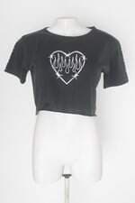 Blusa cropped feminina preta