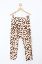 Calça de tecido animale feminina estampada