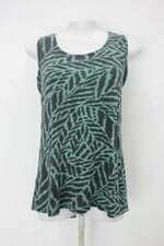 Blusa lucidez feminina verde estampada