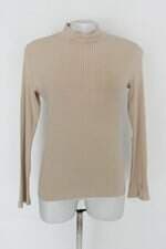 Blusa manga longa feminina bege