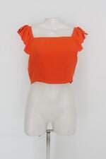 Cropped pietra feminina laranja