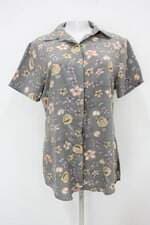 Camisa C&A feminina verde floral 