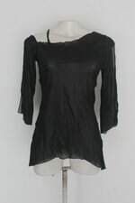 Blusa feminina preta com Transparência