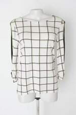 Blusa renner feminina bege estampada com Recortes
