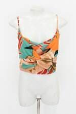 Blusa cropped le puy feminina estampada