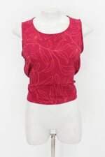 Blusa aqua feminina vermelha estampada