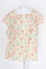 Blusa domenica solazzo feminina amarela estampada