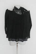 Blusa youcom feminina preta com Renda e Forro