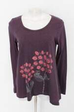 Blusa luigi bertolli feminina roxa com Silk